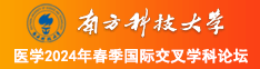 操骚逼浪货视频南方科技大学医学2024年春季国际交叉学科论坛